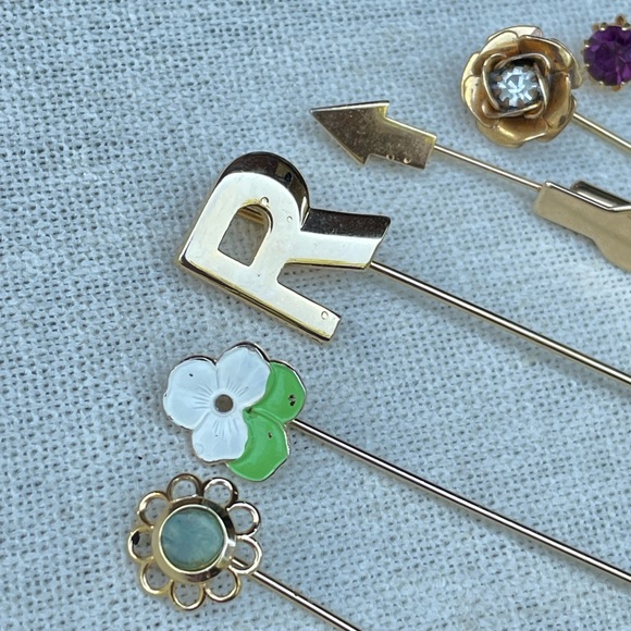 6 antique stick pins - Picture 3 of 5